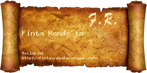 Finta Renáta névjegykártya