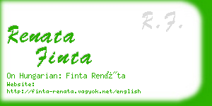 renata finta business card